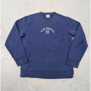 Vintage 90s Club Monaco Sportswear Blue Heavy-Weight Sweater